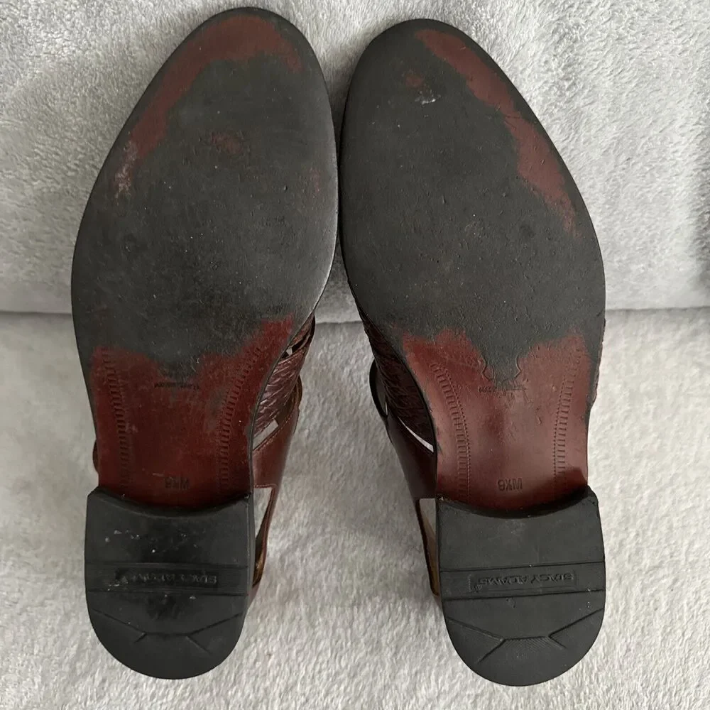 Men's Sz 9.5 Fisher Sandals Huaraches Brown Comfort Flex Closed Toe - Picture 11 of 13